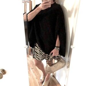 Project Textured Black Poncho/Cape